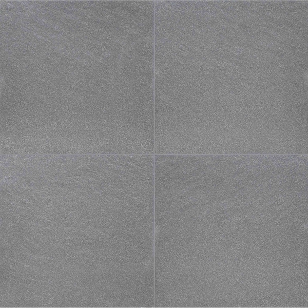 Square Blue Stone 24 in.  X 24 in.  Matte Paver Porcelain Floor Tile, 2PK